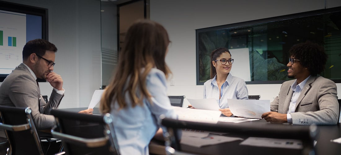 A meeting at a corporate shared services center in Costa Rica