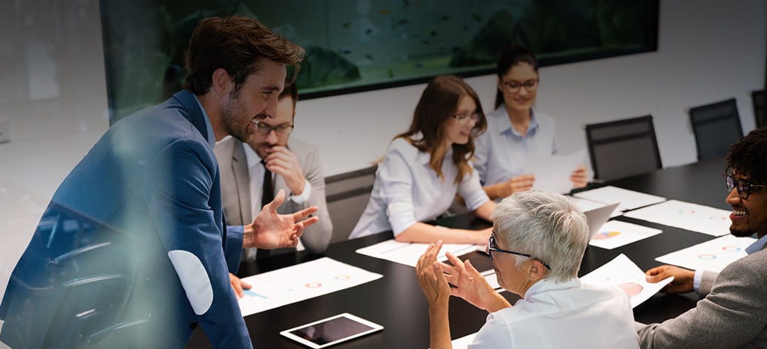 People in a meeting